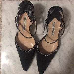 Manolo Blahnik size 7 black heels